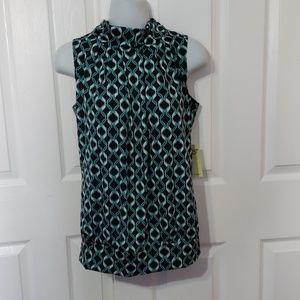 Perseption womens cut sleeves geometrical top M